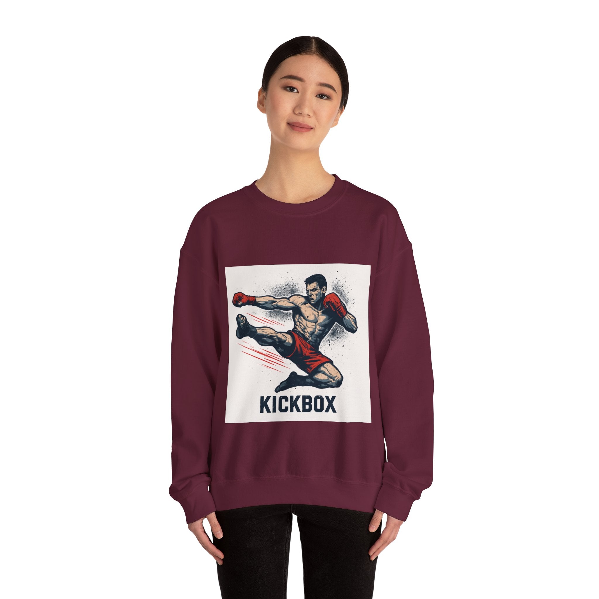 Kickboxer Unisex Heavy Blend Sweatshirt, Boxing Gift, Fitness Apparel, Sportswear, Workout Clothes, Kickboxing Enthusiast